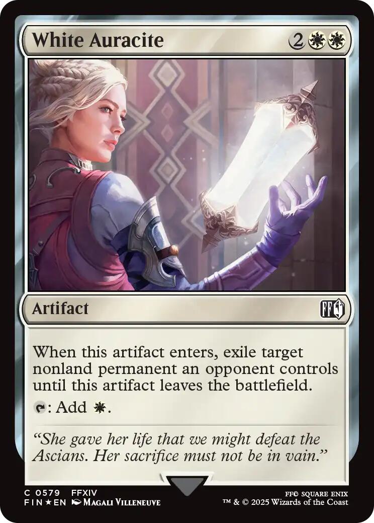 White Auracite (Surge Foil) [FINAL FANTASY] | Cards and Coasters CA