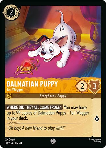 Dalmatian Puppy - Tail Wagger (38/204) [Reign of Jafar] | Cards and Coasters CA