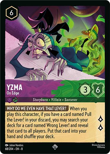 Yzma - On Edge (68/204) [Reign of Jafar] | Cards and Coasters CA