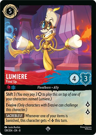 Lumiere - Fired Up (139/204) [Reign of Jafar] | Cards and Coasters CA