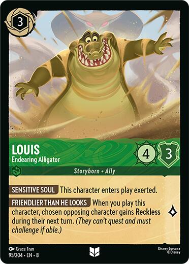 Louis - Endearing Alligator (95/204) [Reign of Jafar] | Cards and Coasters CA