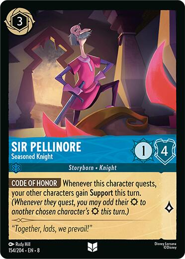 Sir Pellinore - Seasoned Knight (154/204) [Reign of Jafar] | Cards and Coasters CA