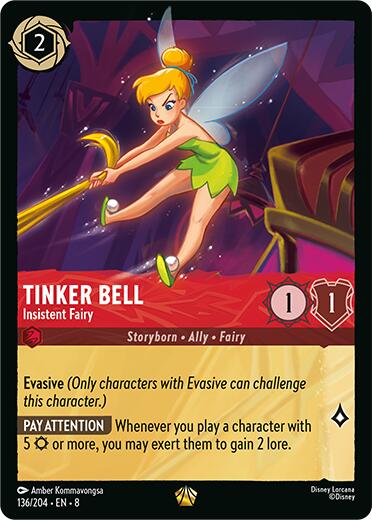 Tinker Bell - Insistent Fairy (136/204) [Reign of Jafar] | Cards and Coasters CA
