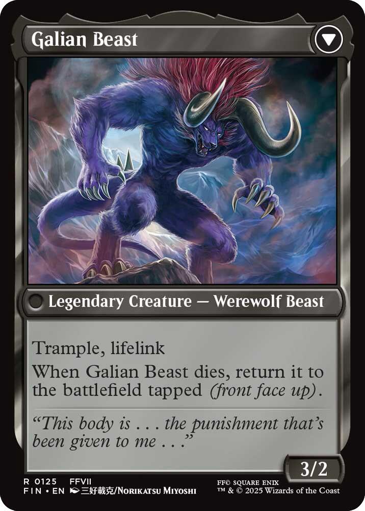 Vincent Valentine // Galian Beast [FINAL FANTASY] | Cards and Coasters CA