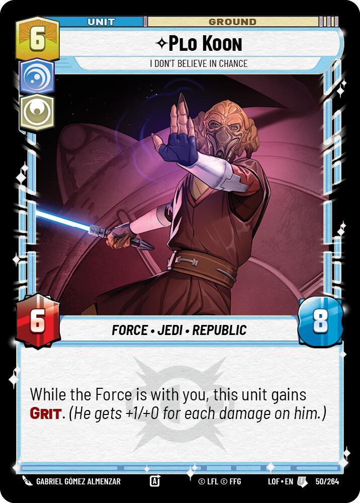 Plo Koon - I Don't Believe in Chance (50/264) (50/264) [Legends of the Force] | Cards and Coasters CA