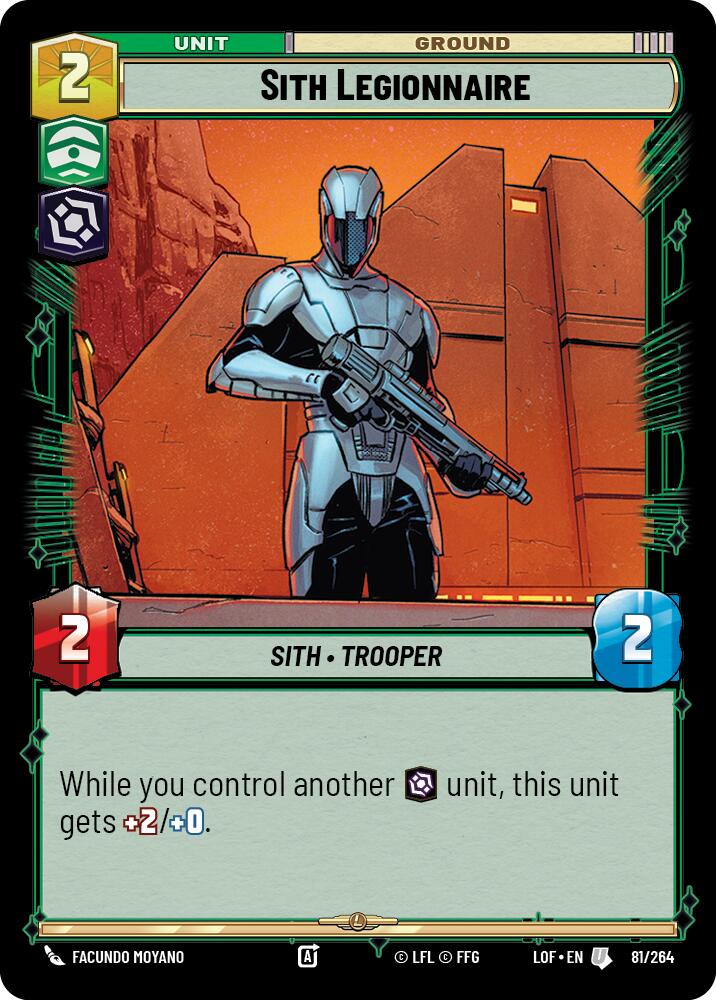 Sith Legionnaire (81/264) (81/264) [Legends of the Force] | Cards and Coasters CA