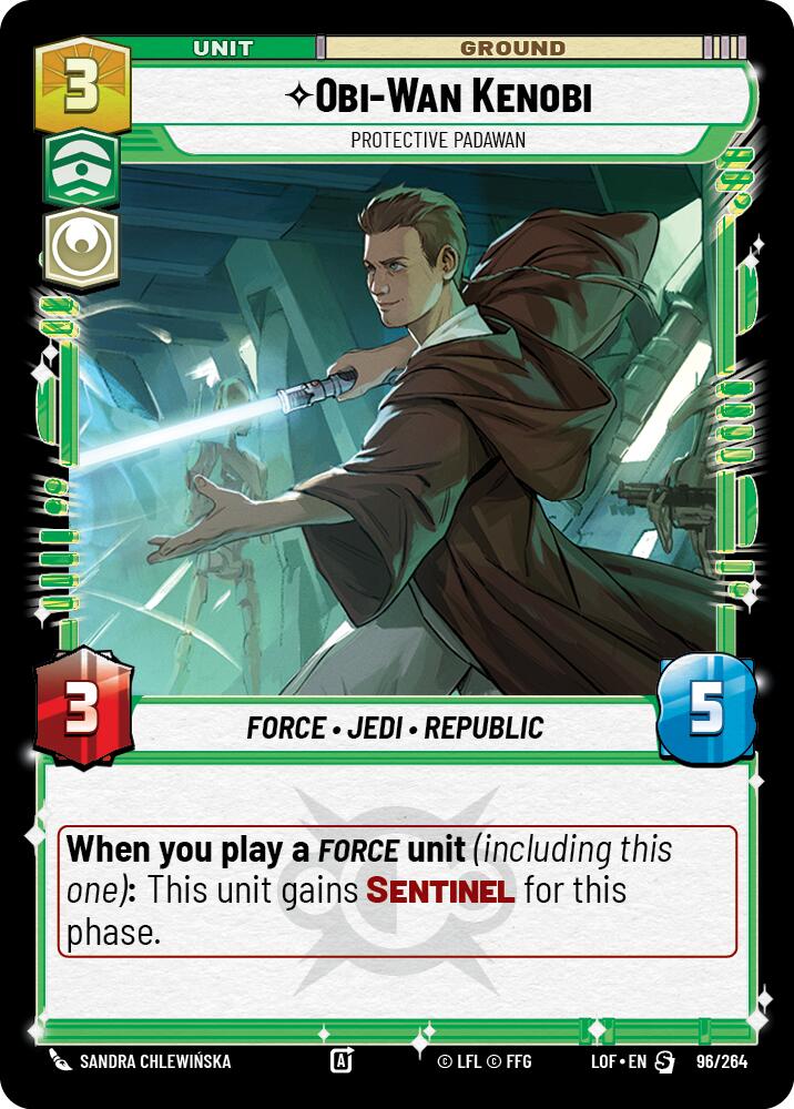 Obi-Wan Kenobi - Protective Padawan (96/264) (96/264) [Legends of the Force] | Cards and Coasters CA