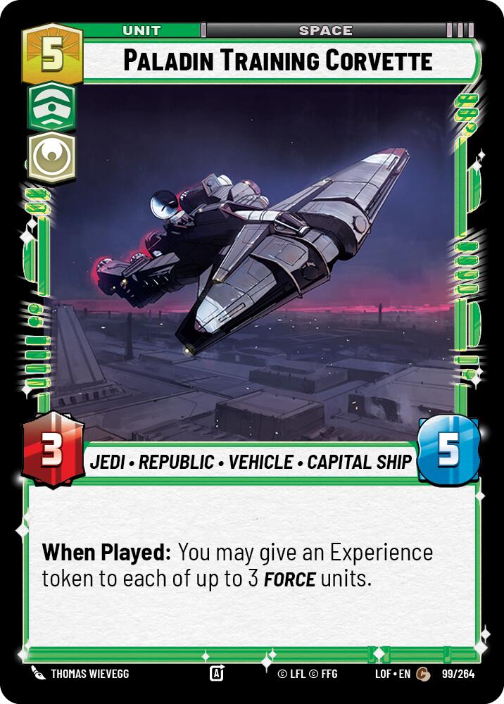Paladin Training Corvette (99/264) (99/264) [Legends of the Force] | Cards and Coasters CA