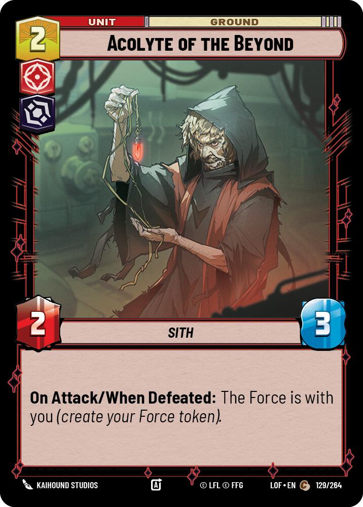 Acolyte of the Beyond (129/264) (129/264) [Legends of the Force] | Cards and Coasters CA
