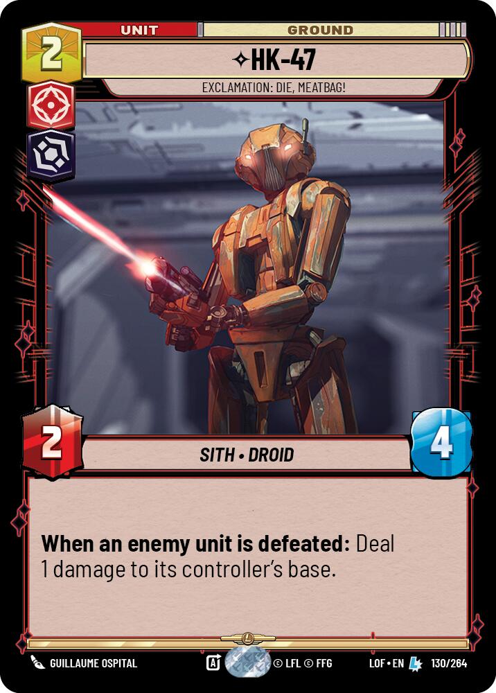 HK-47 - Exclamation: Die, Meatbag! (130/264) (130/264) [Legends of the Force] | Cards and Coasters CA