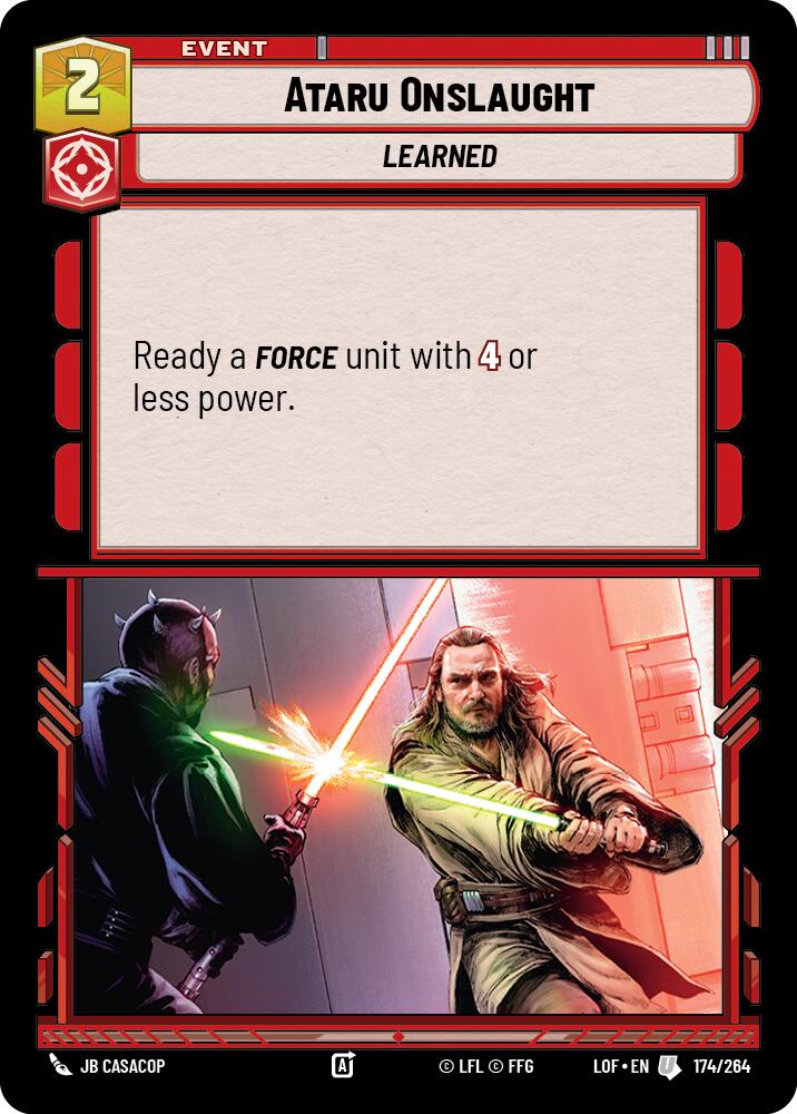 Ataru Onslaught (174/264) (174/264) [Legends of the Force] | Cards and Coasters CA