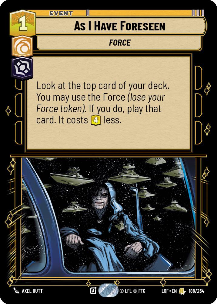 As I Have Foreseen (188/264) (188/264) [Legends of the Force] | Cards and Coasters CA