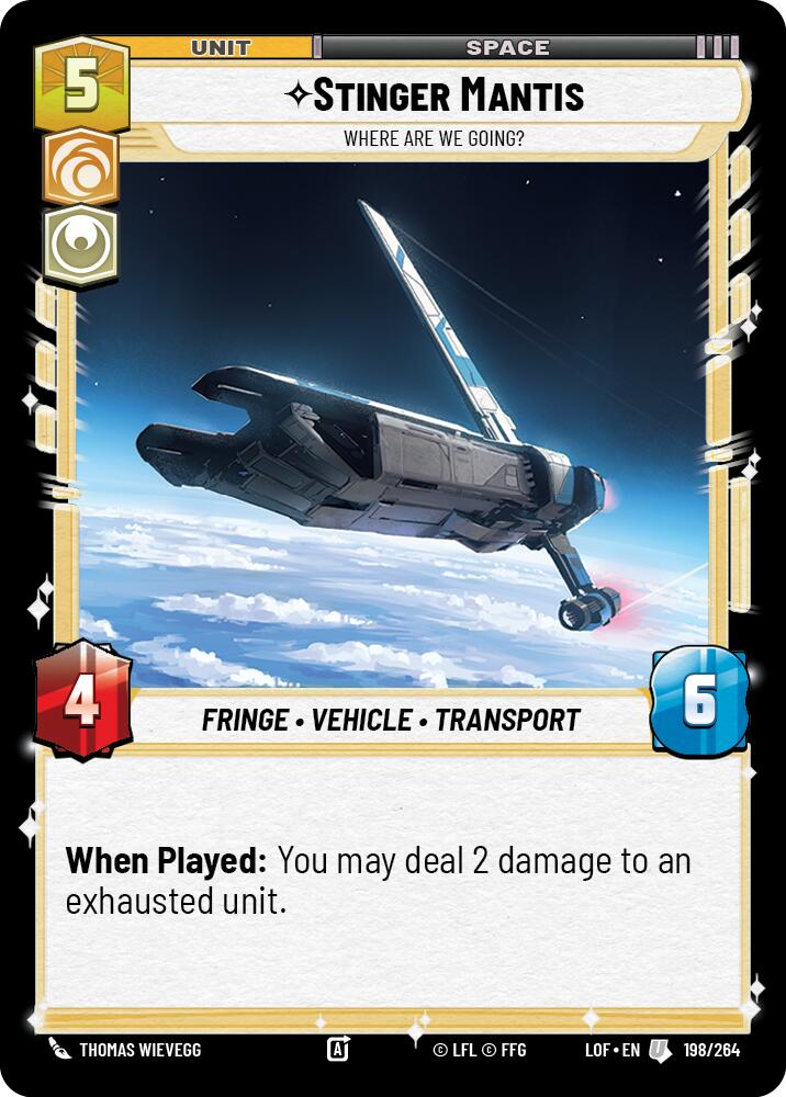Stinger Mantis - Where Are We Going? (198/264) (198/264) [Legends of the Force] | Cards and Coasters CA