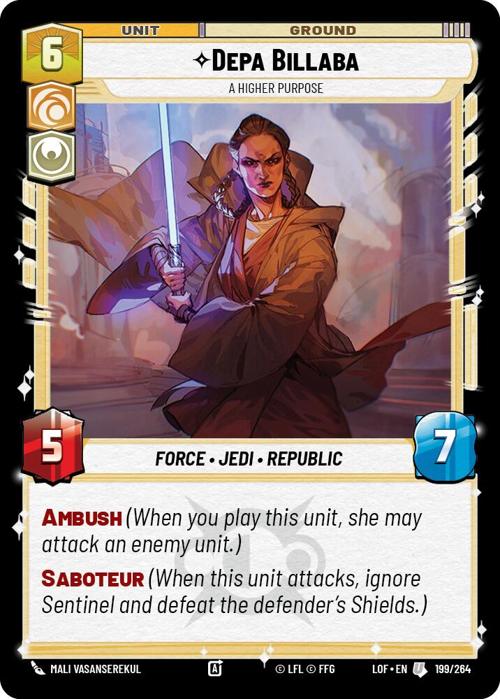 Depa Billaba - A Higher Purpose (199/264) (199/264) [Legends of the Force] | Cards and Coasters CA