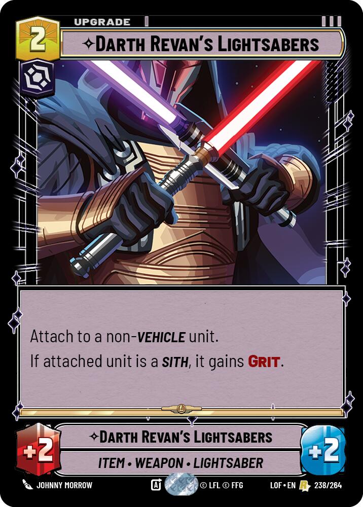 Darth Revan's Lightsabers (238/264) (238/264) [Legends of the Force] | Cards and Coasters CA