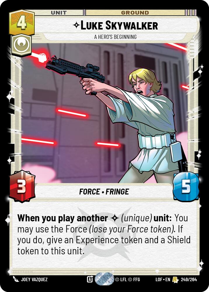 Luke Skywalker - A Hero's Beginning (249/264) (249/264) [Legends of the Force] | Cards and Coasters CA