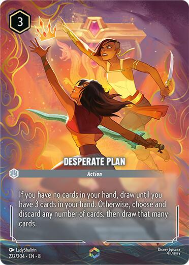 Desperate Plan (Enchanted) (222/204) [Reign of Jafar] | Cards and Coasters CA