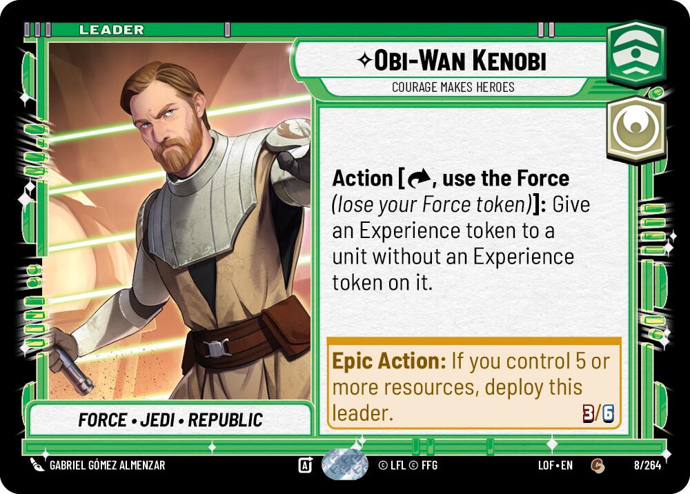 Obi-Wan Kenobi - Courage Makes Heroes (008/264) (008/264) [Legends of the Force] | Cards and Coasters CA