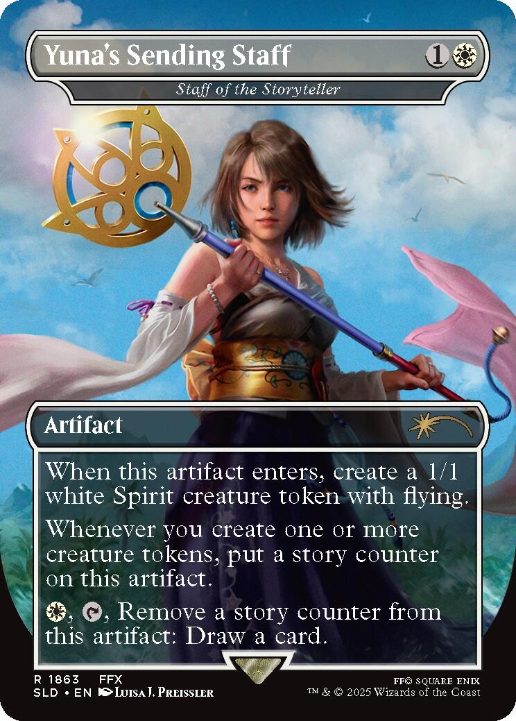 Yuna's Sending Staff - Staff of the Storyteller [Secret Lair Drop Series] | Cards and Coasters CA