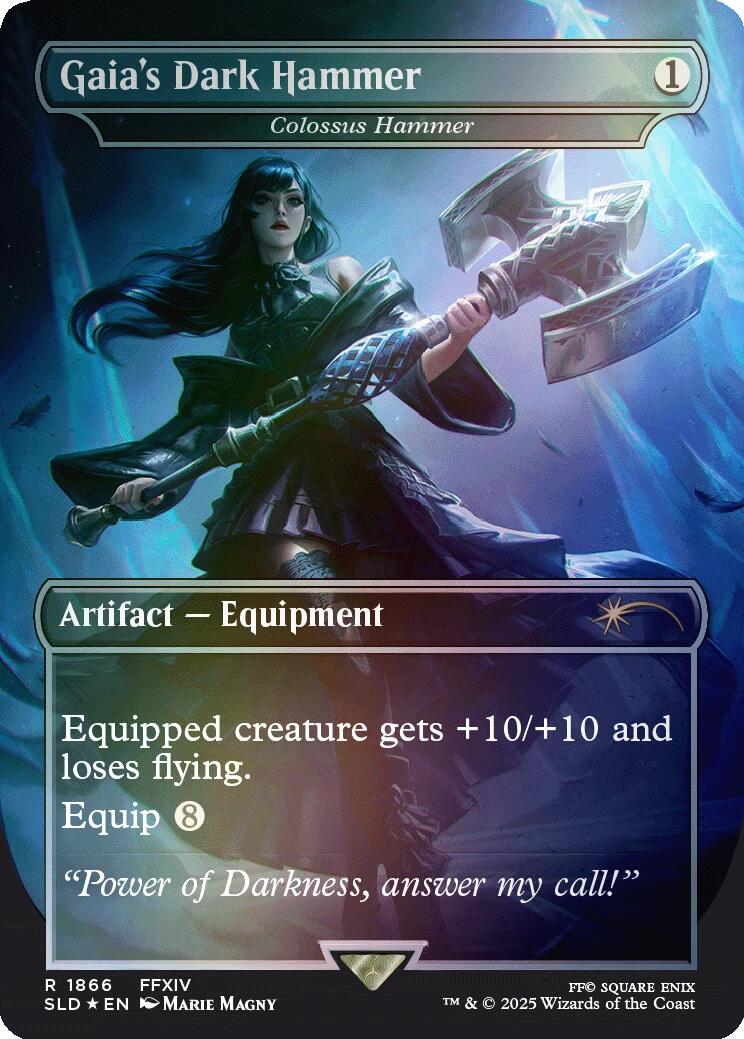 Gaia's Dark Hammer - Colossus Hammer (Rainbow Foil) [Secret Lair Drop Series] | Cards and Coasters CA