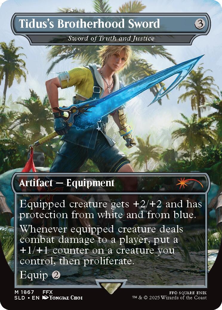 Tidus's Brotherhood Sword - Sword of Truth and Justice [Secret Lair Drop Series] | Cards and Coasters CA