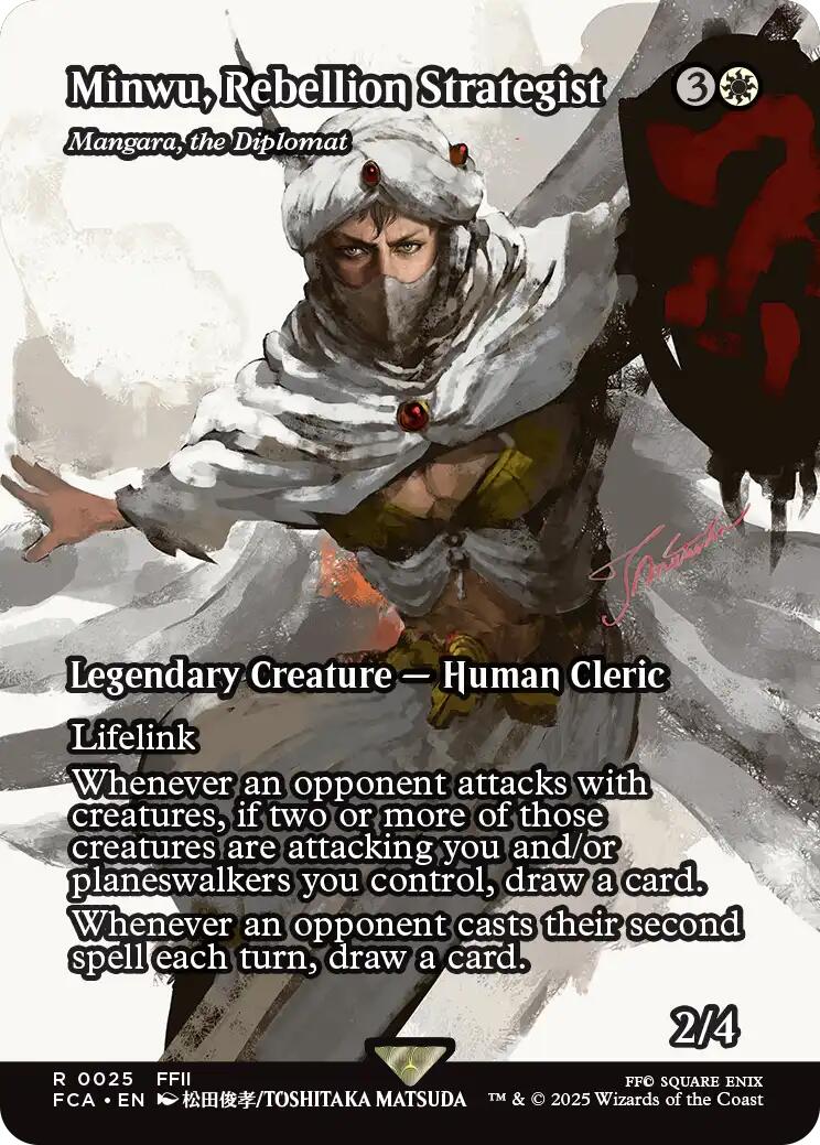 Minwu, Rebellion Strategist - Mangara, the Diplomat (Showcase) [FINAL FANTASY : Through the Ages] | Cards and Coasters CA