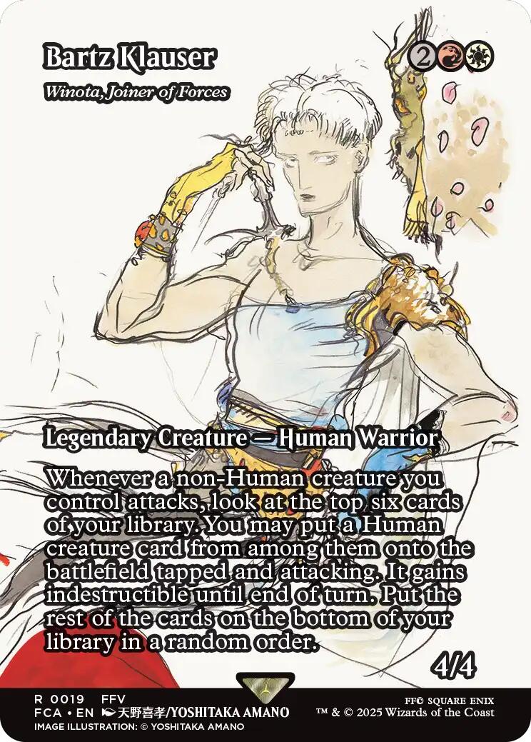 Bartz Klauser - Winota, Joiner of Forces (Showcase) [FINAL FANTASY : Through the Ages] | Cards and Coasters CA