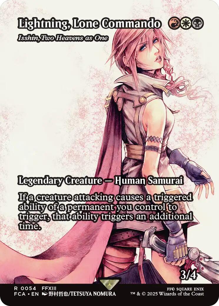 Lightning, Lone Commando - Isshin, Two Heavens as One (Showcase) [FINAL FANTASY : Through the Ages] | Cards and Coasters CA