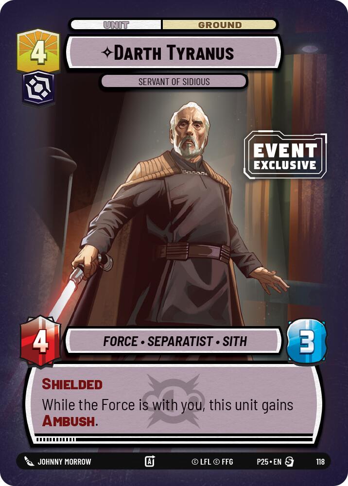 Darth Tyranus (118) - Servant of Sidious (118) [Miscellaneous] | Cards and Coasters CA