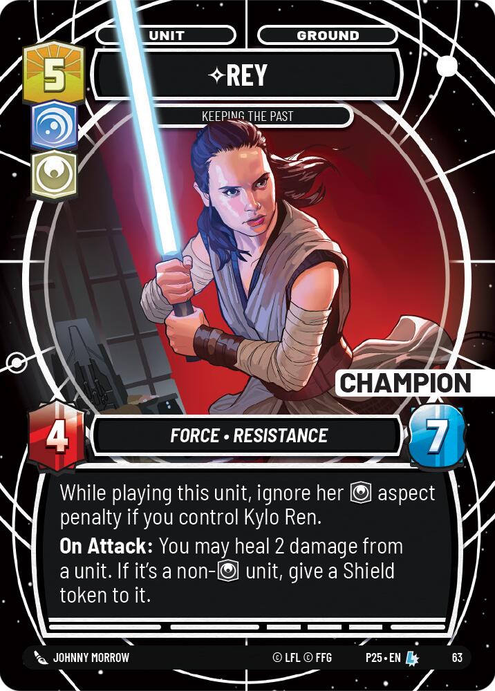 Rey (63) - Keeping the Past (Champion) (63) [Store Showdown Promos] | Cards and Coasters CA
