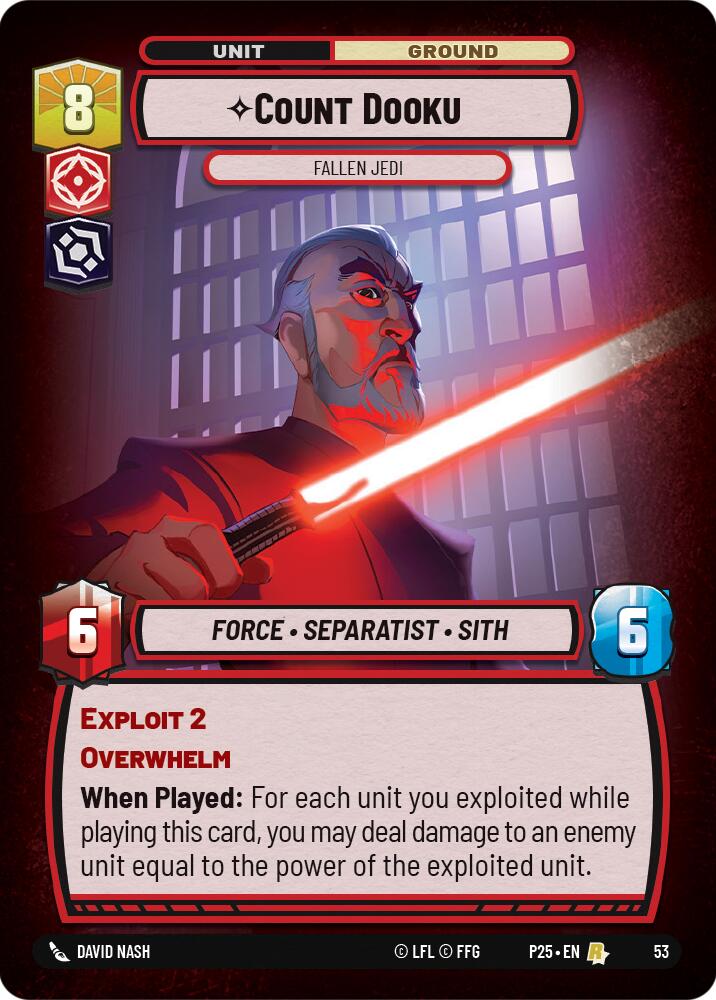 Count Dooku (53) - Fallen Jedi (53) [Store Showdown Promos] | Cards and Coasters CA