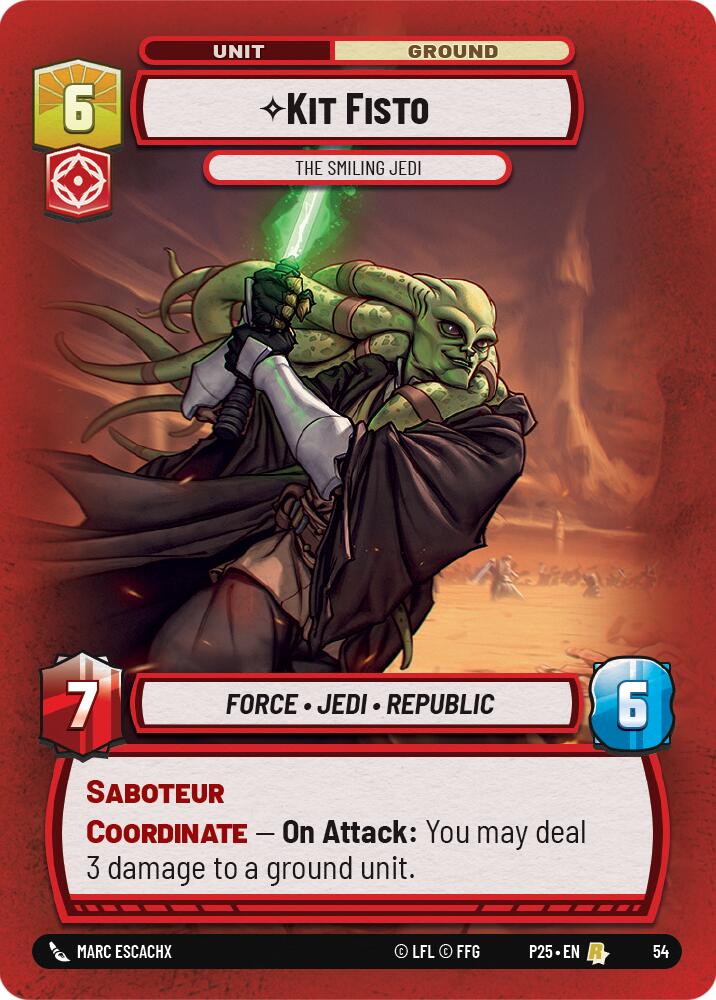 Kit Fisto (54) - The Smiling Jedi (54) [Store Showdown Promos] | Cards and Coasters CA