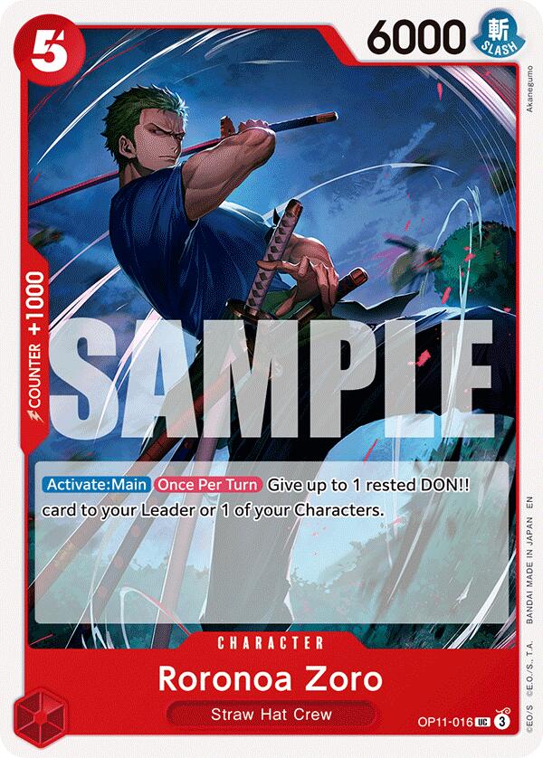 Roronoa Zoro [A Fist of Divine Speed] | Cards and Coasters CA