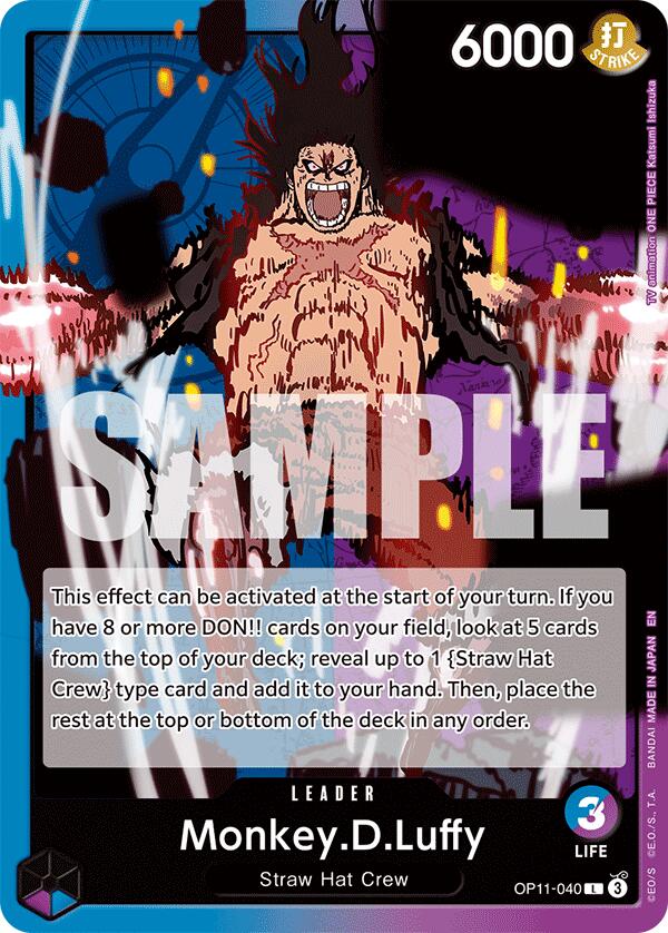 Monkey.D.Luffy (040) [A Fist of Divine Speed] | Cards and Coasters CA