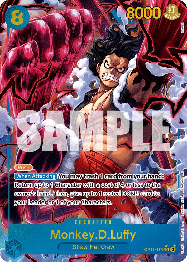Monkey.D.Luffy (118) (Alternate Art) [A Fist of Divine Speed] | Cards and Coasters CA