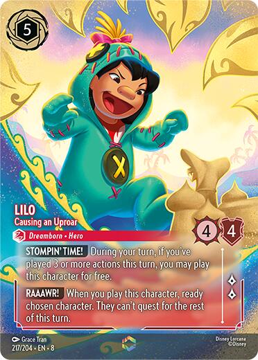 Lilo - Causing an Uproar (Enchanted) (217/204) [Reign of Jafar] | Cards and Coasters CA