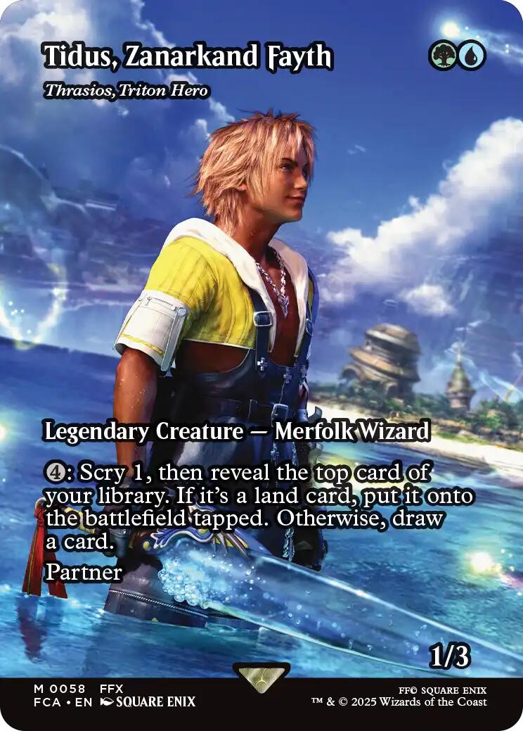 Tidus, Zanarkand Fayth - Thrasios, Triton Hero (Showcase) [FINAL FANTASY : Through the Ages] | Cards and Coasters CA