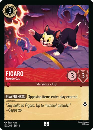 Figaro - Tuxedo Cat (133/204) [Reign of Jafar] | Cards and Coasters CA