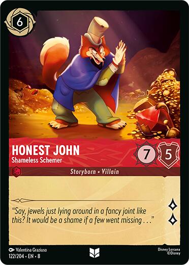 Honest John - Shameless Schemer (122/204) [Reign of Jafar] | Cards and Coasters CA