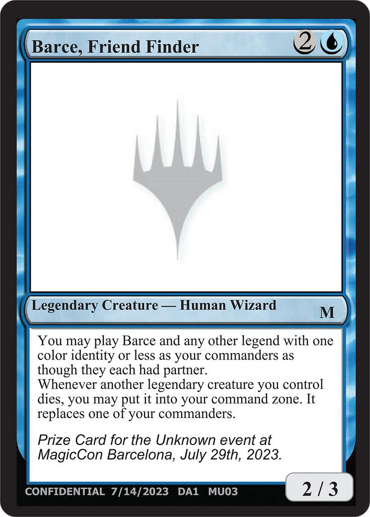 Barce, Friend Finder [Unknown Event] | Cards and Coasters CA