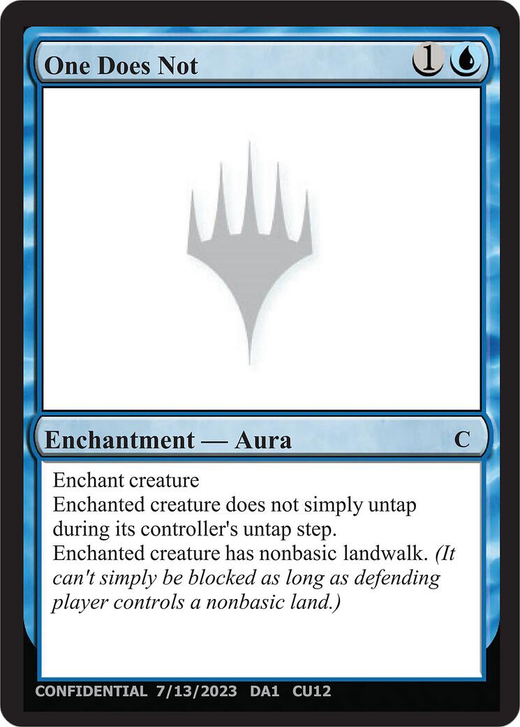 One Does Not [Unknown Event] | Cards and Coasters CA