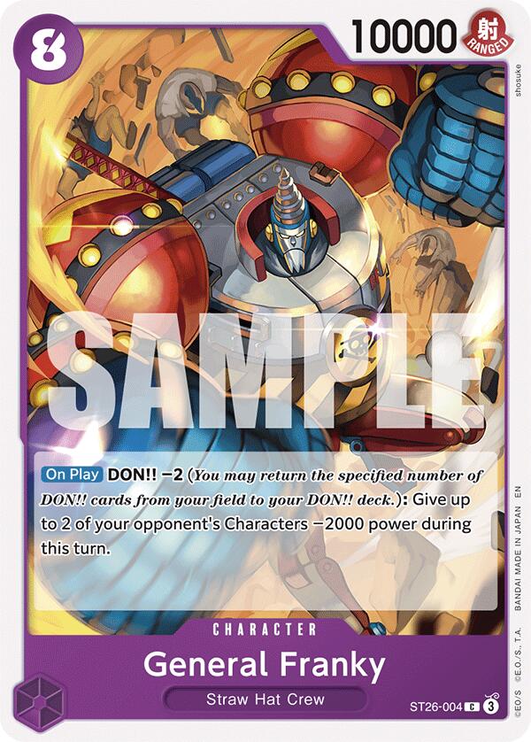 General Franky [Starter Deck: Purple/Black Monkey.D.Luffy] | Cards and Coasters CA