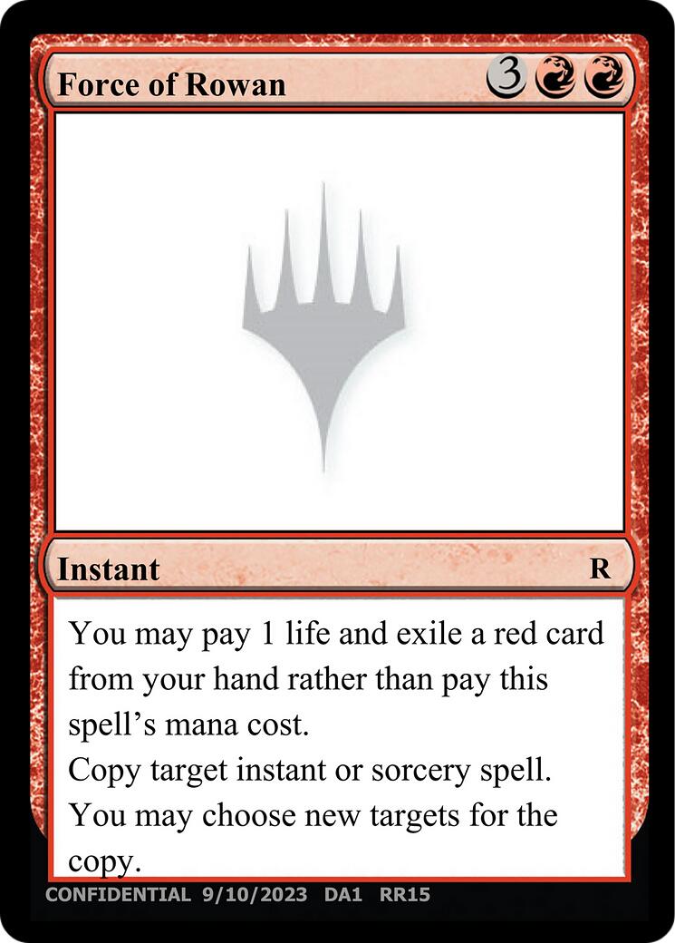 Force of Rowan [Unknown Event] | Cards and Coasters CA