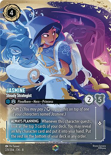 Jasmine - Steady Strategist (Enchanted) (221/204) [Reign of Jafar] | Cards and Coasters CA