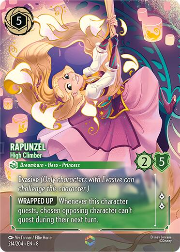 Rapunzel - High Climber (Enchanted) (214/204) [Reign of Jafar] | Cards and Coasters CA