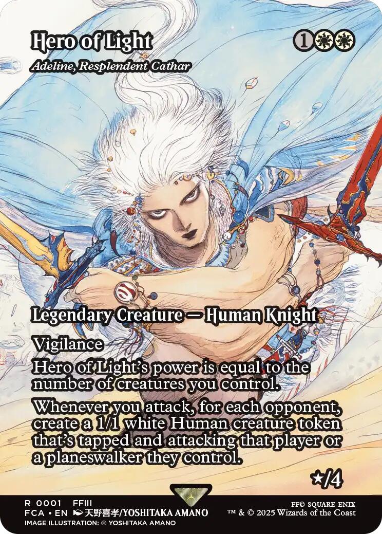 Hero of Light - Adeline, Resplendent Cathar (Showcase) [FINAL FANTASY : Through the Ages] | Cards and Coasters CA
