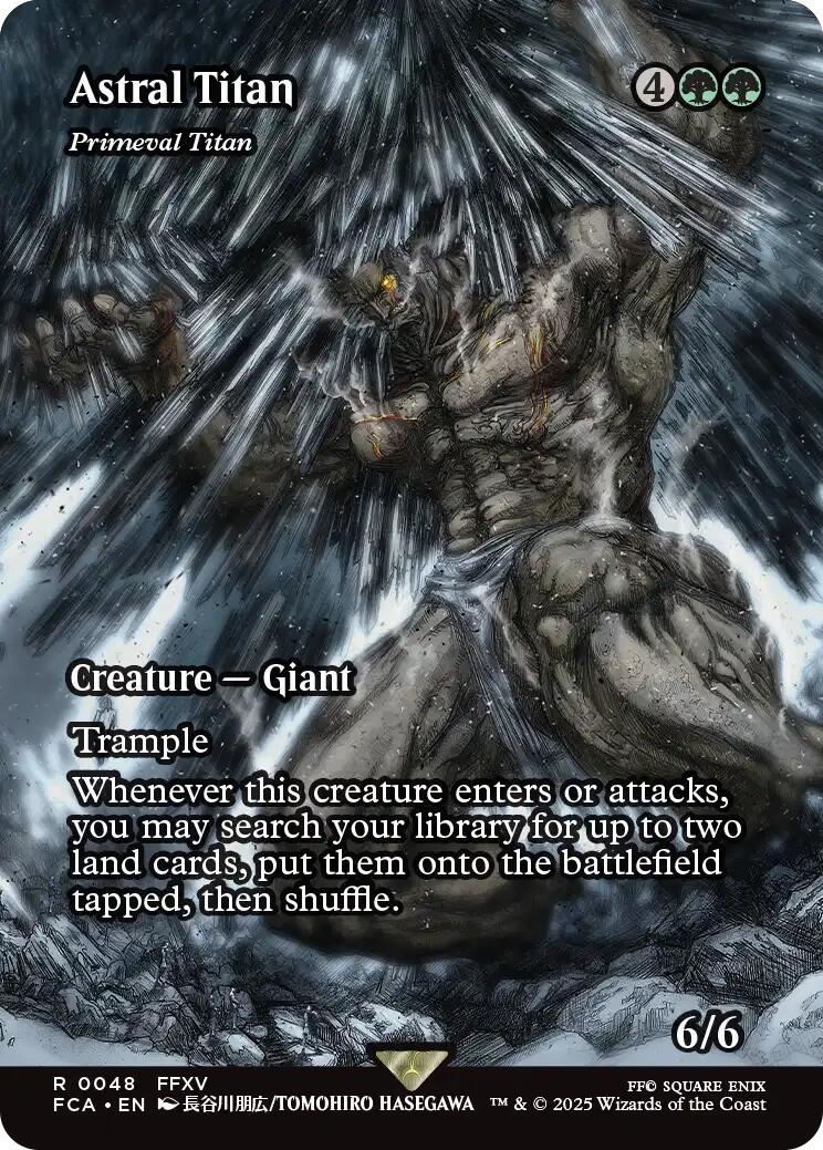 Astral Tiran - Primeval Titan (Showcase) [FINAL FANTASY : Through the Ages] | Cards and Coasters CA