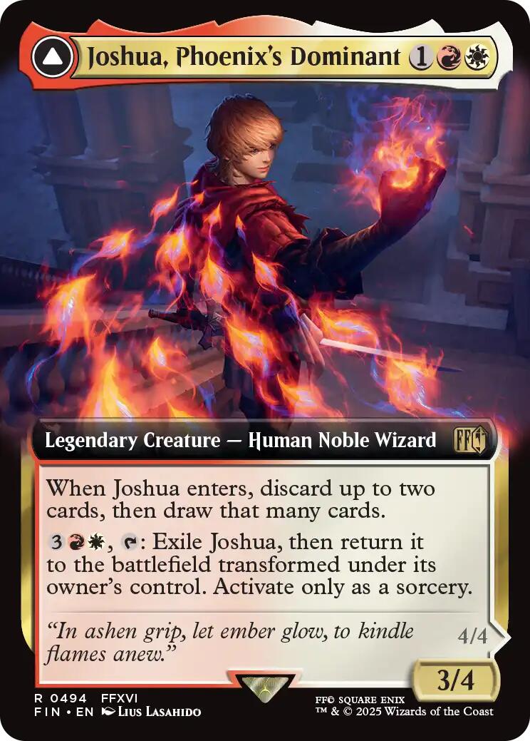 Joshua, Phoenix's Dominant (Extended Art) [FINAL FANTASY] | Cards and Coasters CA
