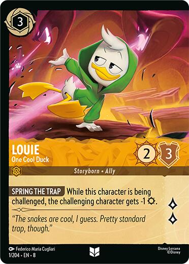 Louie - One Cool Duck (Cold Foil) (1/204) [Reign of Jafar] | Cards and Coasters CA