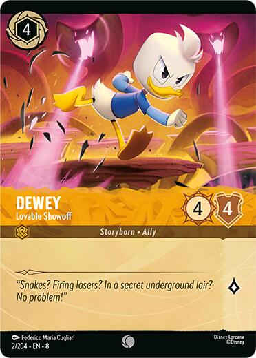 Dewey - Lovable Showoff (Cold Foil) (2/204) [Reign of Jafar] | Cards and Coasters CA